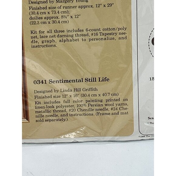 Needlework Kit Summertime Still Life Hat Flowers Garden Creative Circle 1986 Vtg - Picture 2 of 3